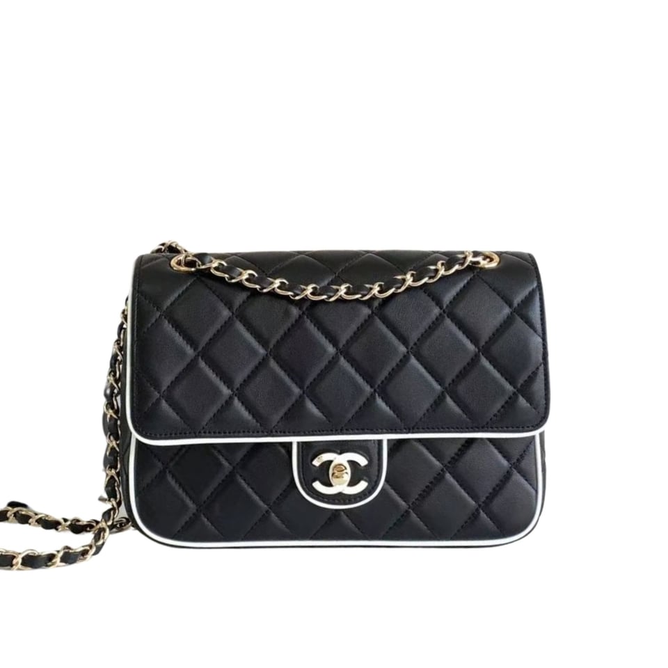 Chanel Small Graphic Frame Flap Bag Black 23cm view 2