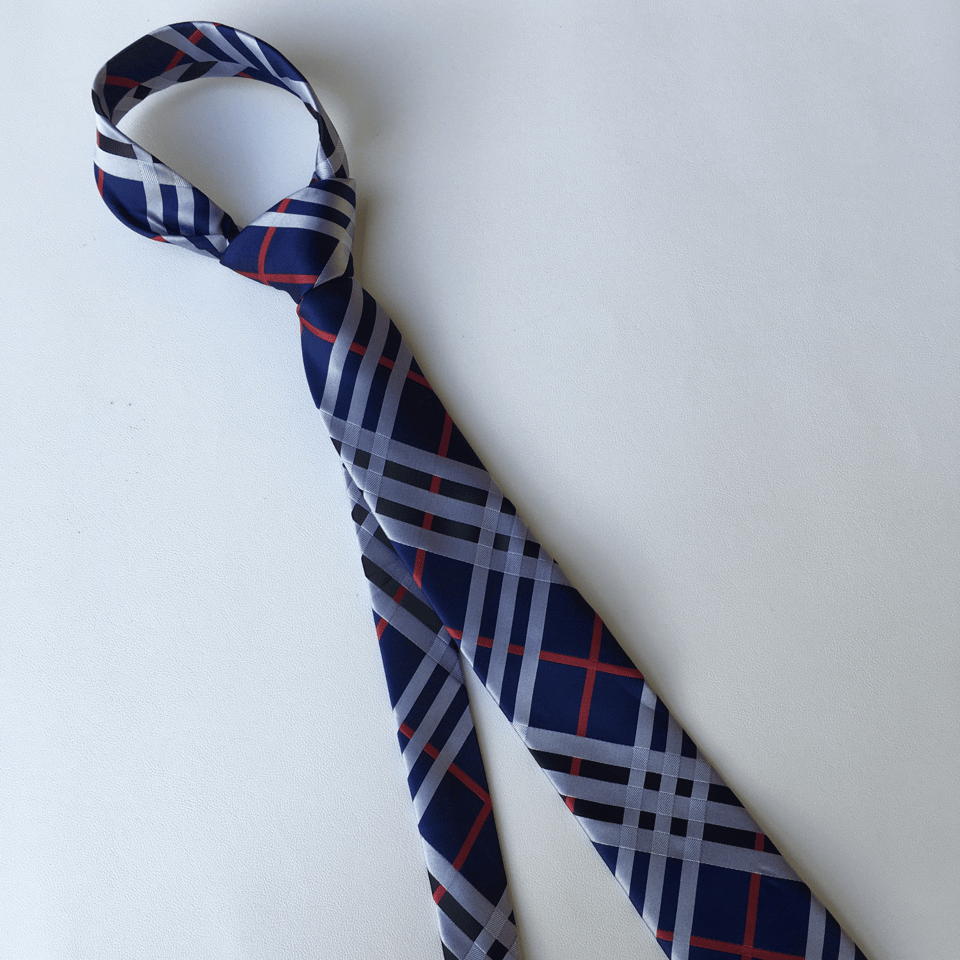 Burberry Blue Modern Check Silk Tie For Men view 3