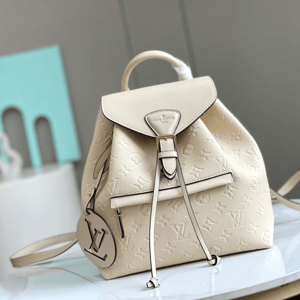 Louis Vuitton Montsouris Backpack Empreinte White 25Cm view 3
