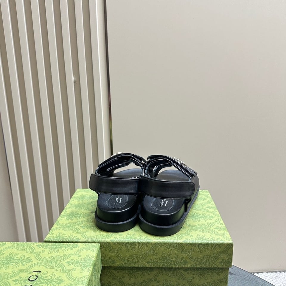 Gucci Double G Sandal Black 771578 Bko00 1000 view 7