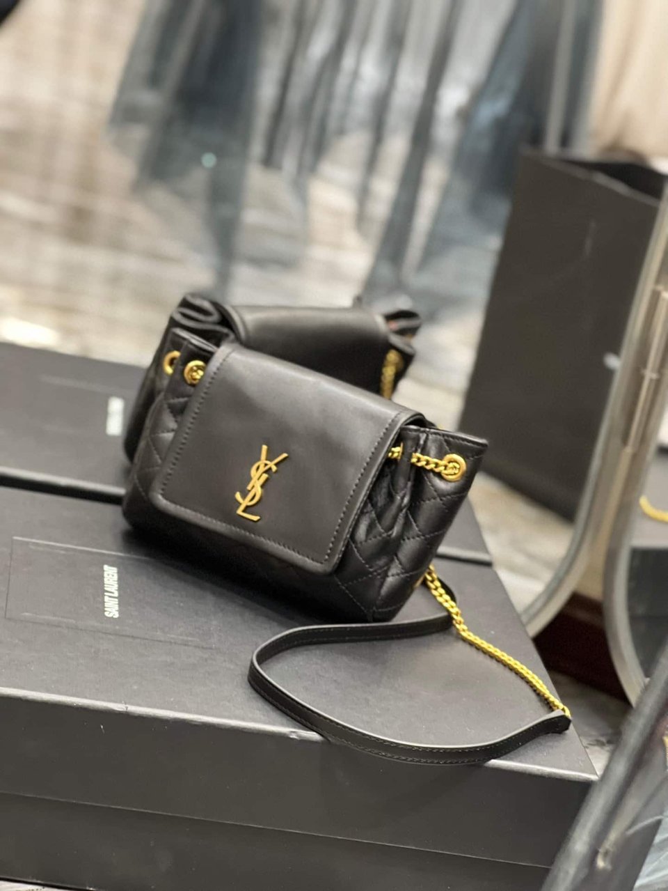 Saint Laurent Mini Nolita In Black 18Cm view 10