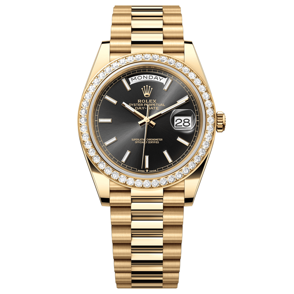 Rolex Day-Date 40 mm Bright black Dial 228348RBR view 2