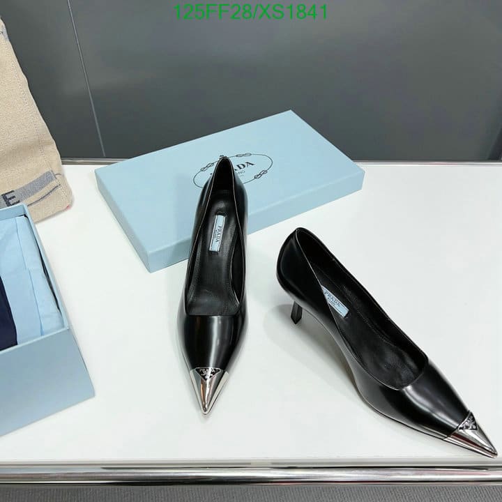 Prada Brushed Leather Pumps Black view 8