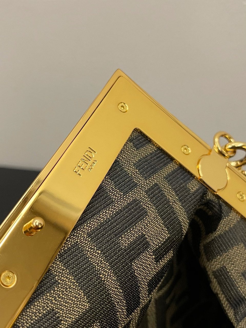 Fendi First Small Nappa Leather Bag Brown 26cm view 7