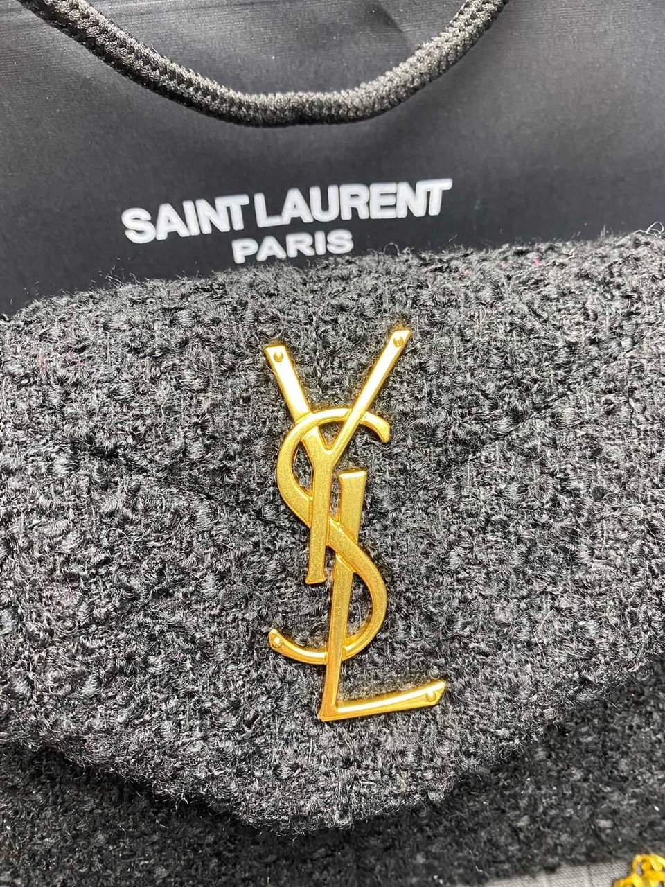 Saint Laurent Small Loulou Boucle Bag Black 23Cm view 6