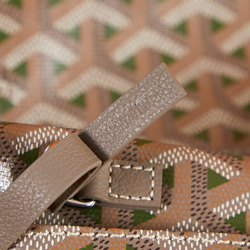 Goyard Saint Louis Pm 34Cm Brown Khaki Canvas Chevroches Calfskin view 5