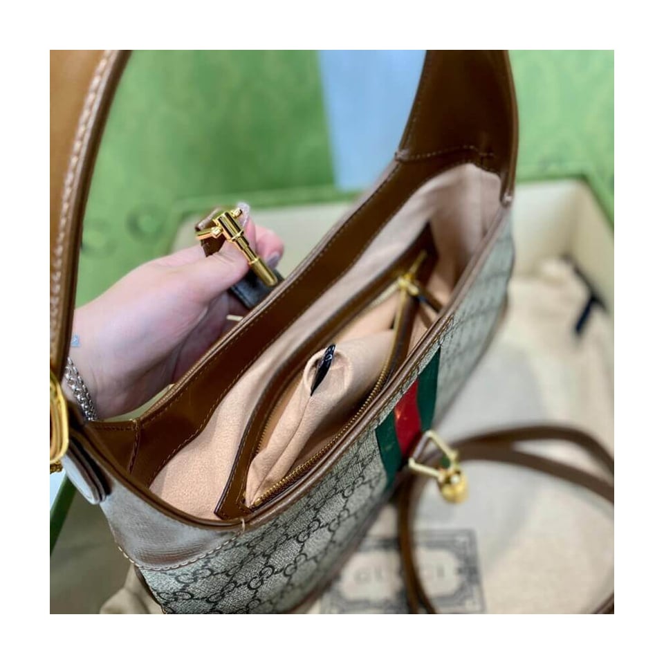 Gucci Jackie 1961 Small Shoulder Bag GG Supreme Canvas 28cm view 13