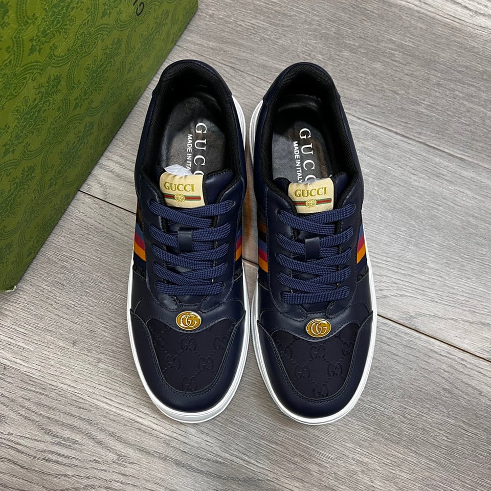Gucci Sneaker Multicolor Side Bands Navy Blue view 8