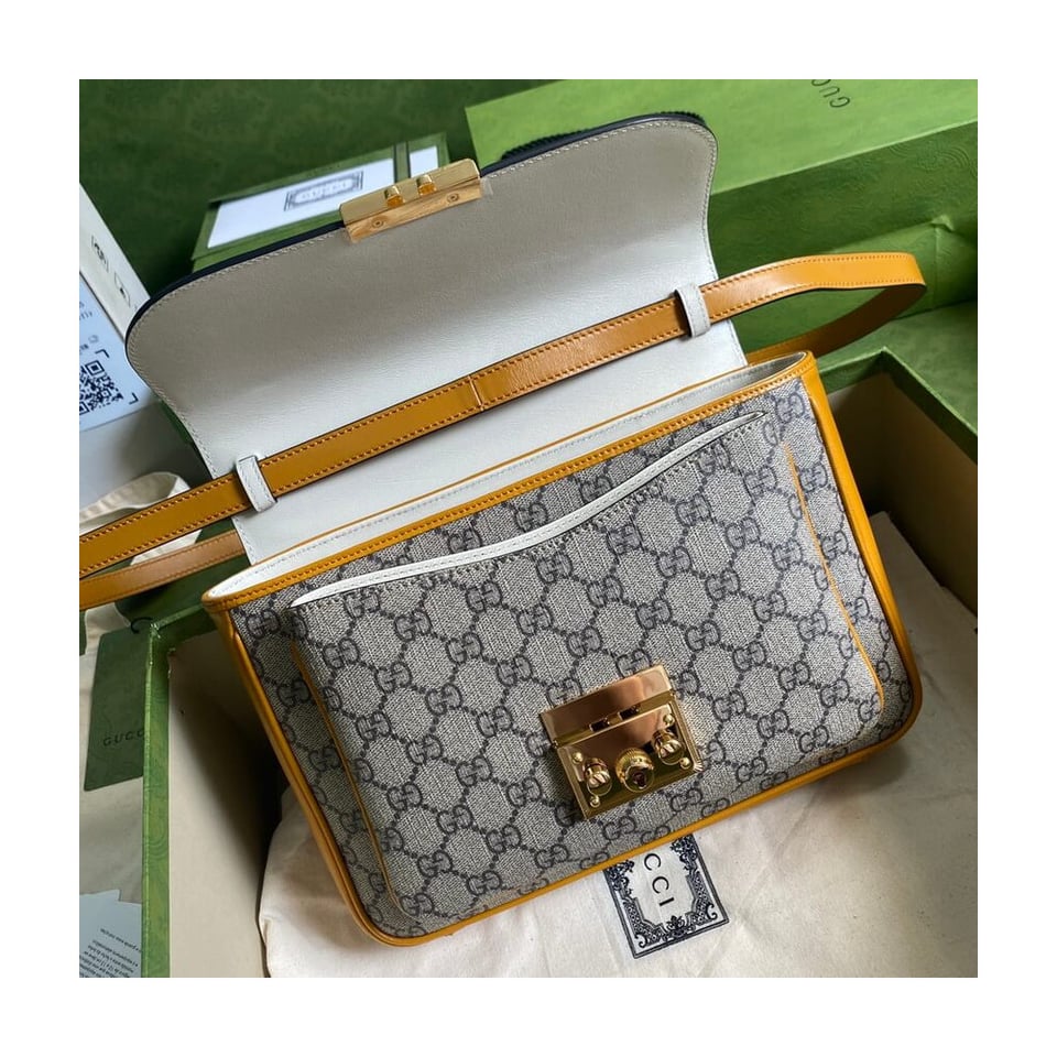 Gucci Padlock Small Shoulder Bag White view 9