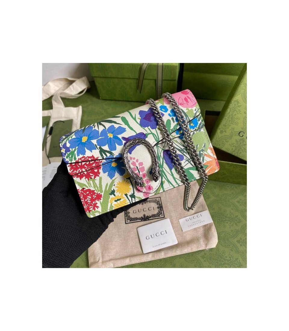 Gucci Dionysus Ken Scott Print Super Mini Bag Ivory view 2