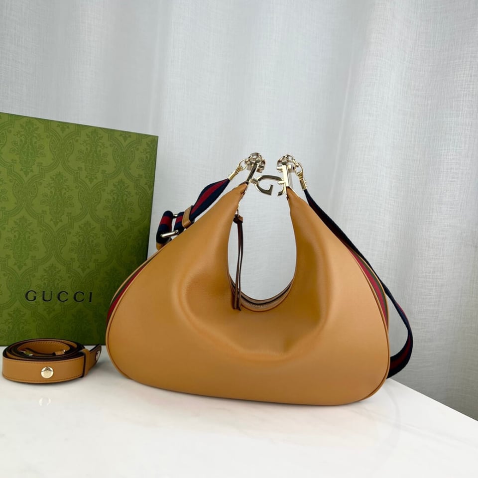 Gucci Brown Leather Attache Medium Shoulder Bag 35cm 702823 view 6