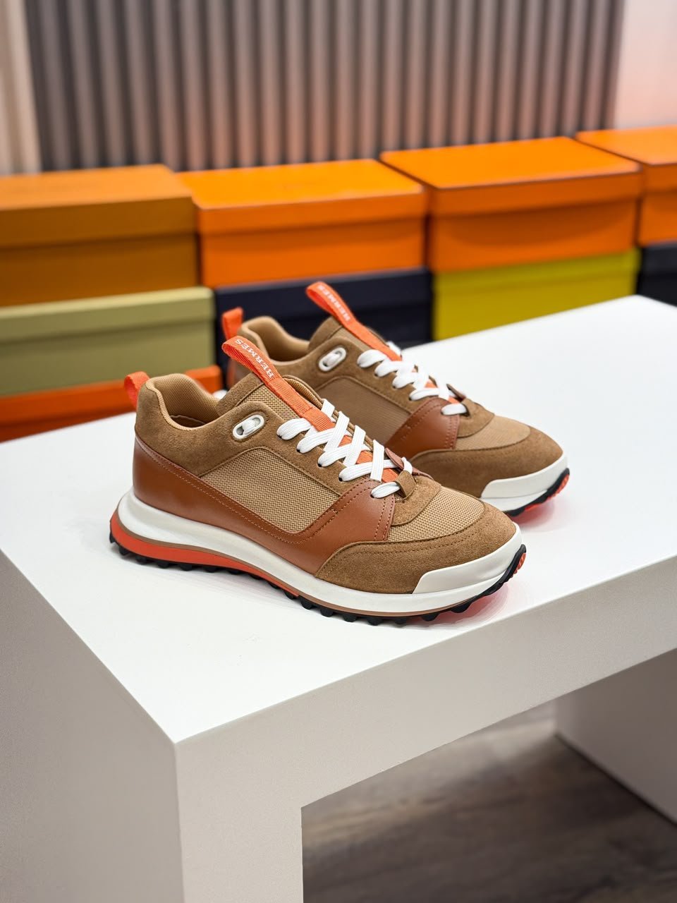 Hermes Leader Sneaker Multicolor Alabaster Beige H252863ZHVD415 view 8
