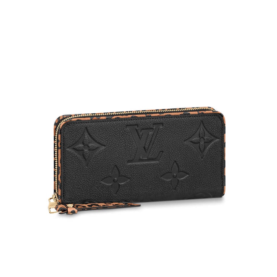 Louis Vuitton Monogram Empreinte Leather with Animal-Print Zippy Wallet Black view 2