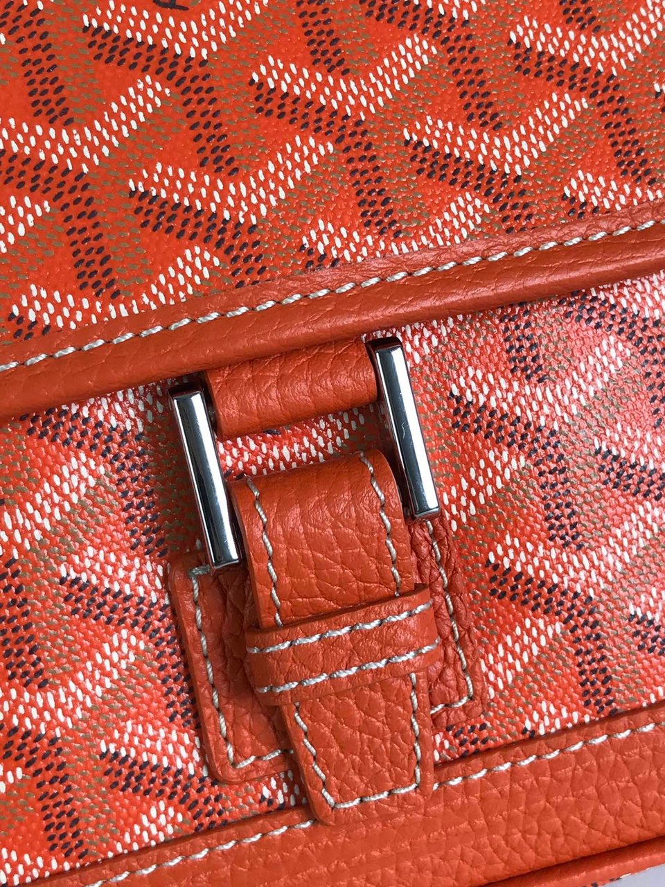 Goyard Grand Bleu 16 Cm Orange Goyardine Canvas And Lambskin view 5