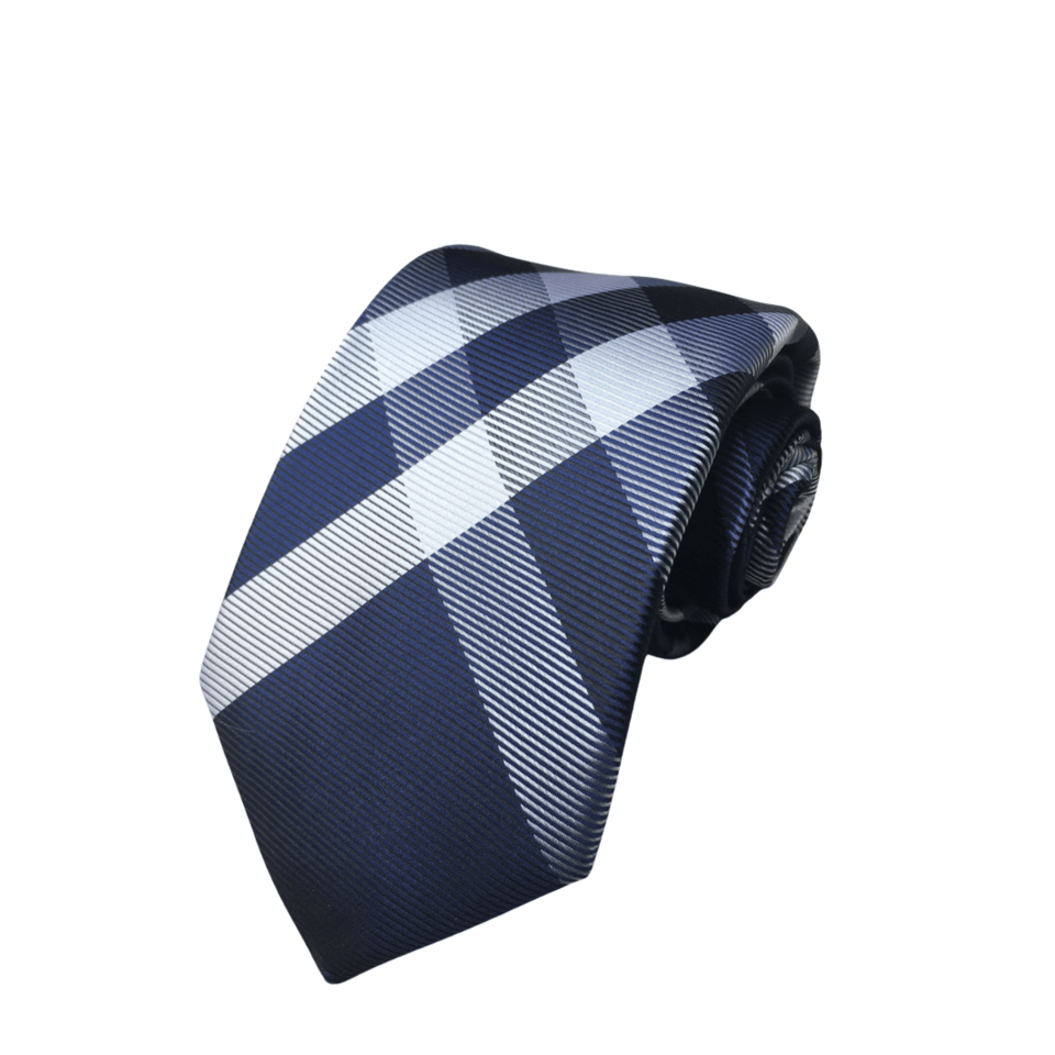 Burberry Navy Nova Check Silk Tie For Men view 2