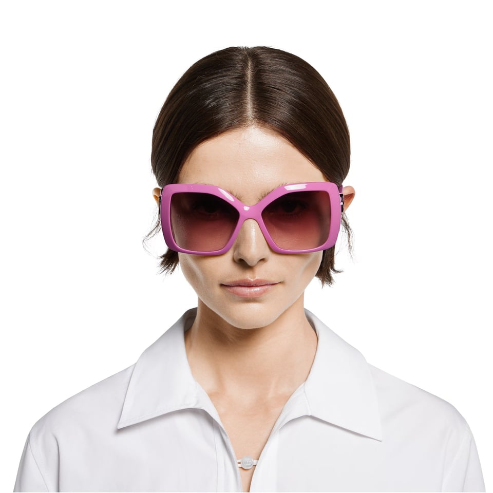 Gucci Pink Square Frame Sunglasses GG2015S view 4