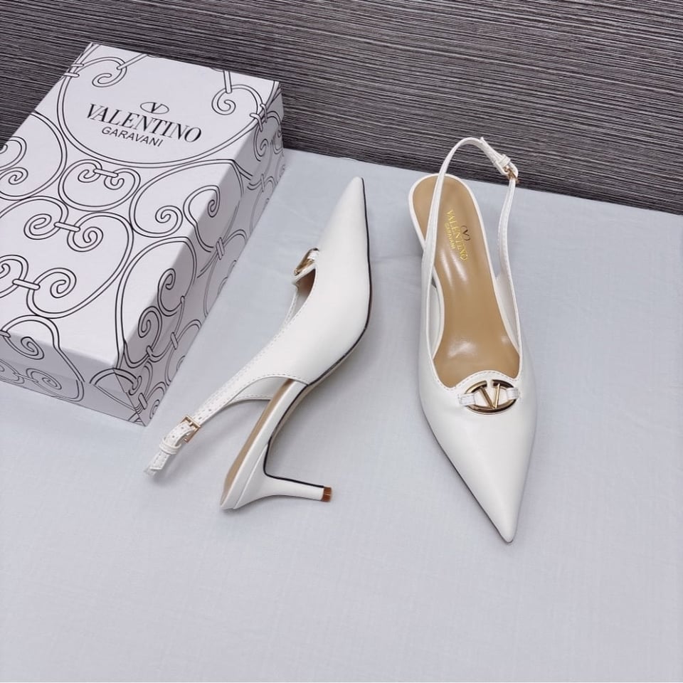 Valentino The Bold Edition Vlogo Slingback Pump 60Mm In Ivory view 11