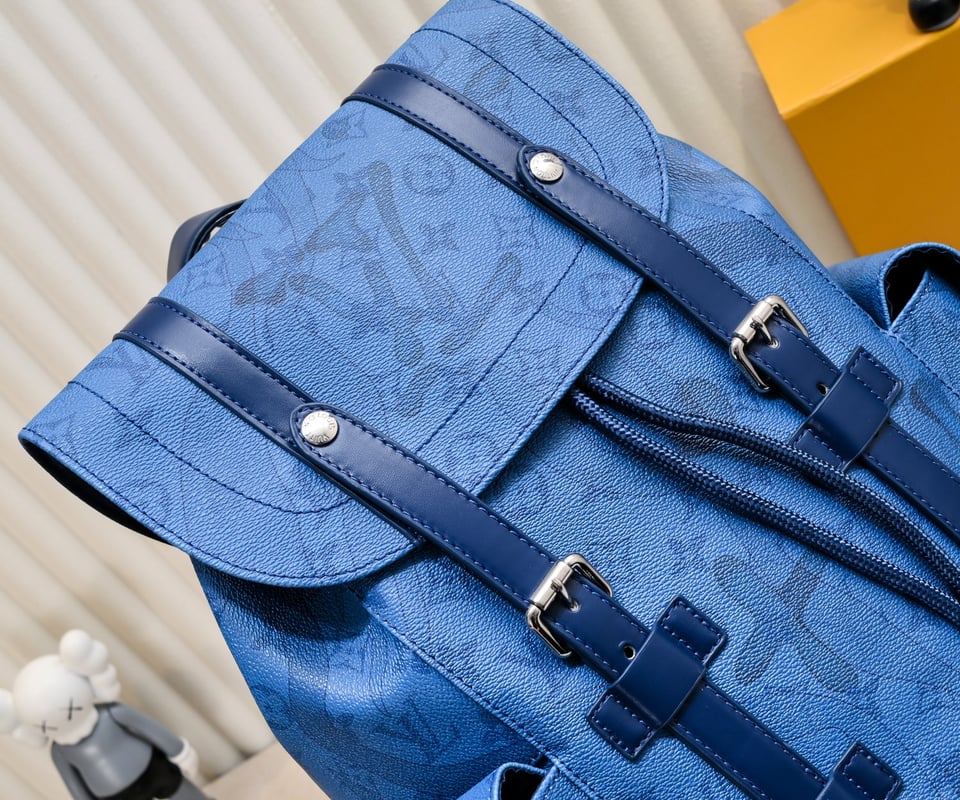 Louis Vuitton Christopher Mm Blue 44Cm M22636 view 5