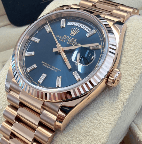 [Superclone] Rolex Day-Date 36mm Blue – Green Dial President 128235 view 3