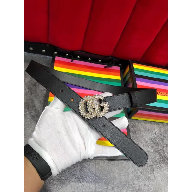 Gucci 40mm Leather Belt With Double G Buckle 582100 view 6