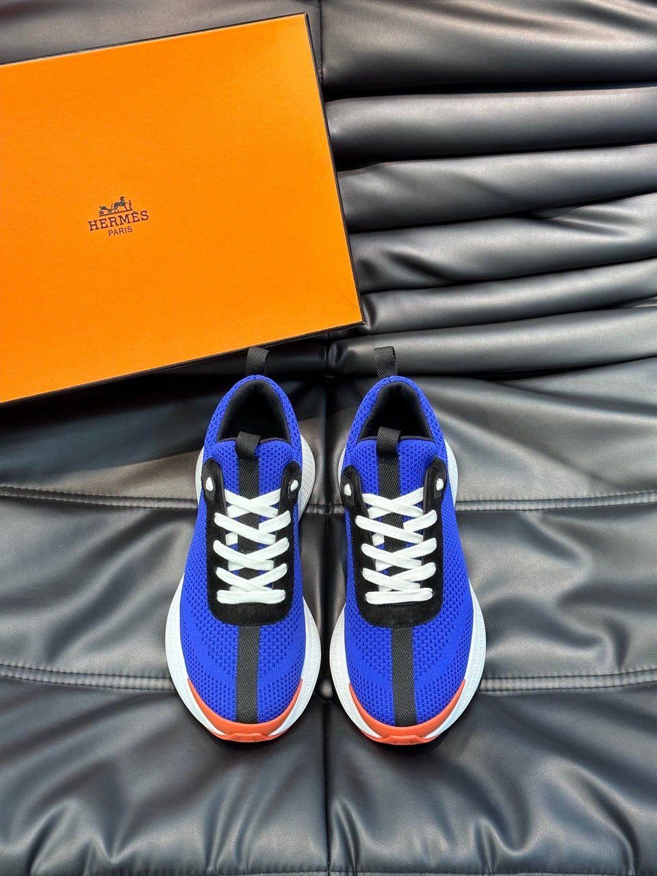 Hermes Heros Sneaker Blue Orange H232985Zh7T400 view 10