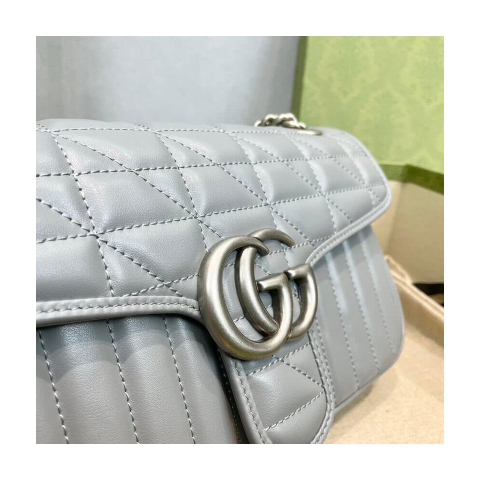 Gucci GG Marmont Small Shoulder Bag Grey view 13