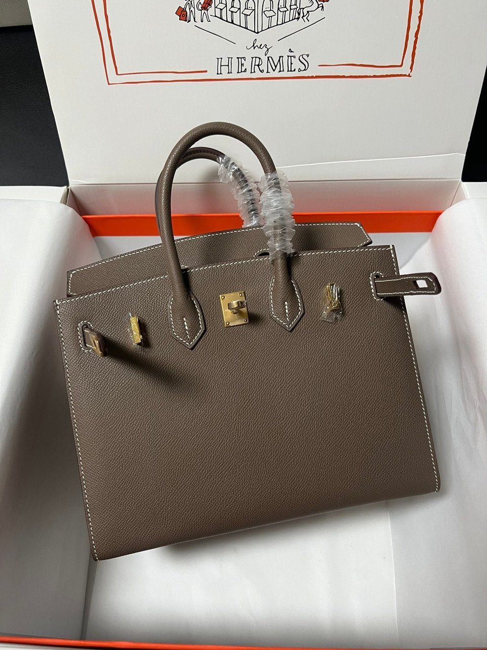 Hermes Birkin Sellier Vert De Gris Epsom Leather Gold Hardware view 8