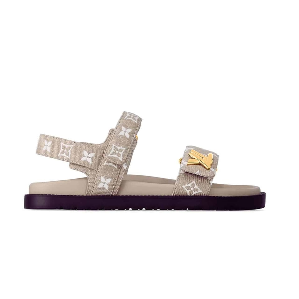 Louis Vuitton Lv Sunset Flat Comfort Sandals Beige 1Ac4Or view 2