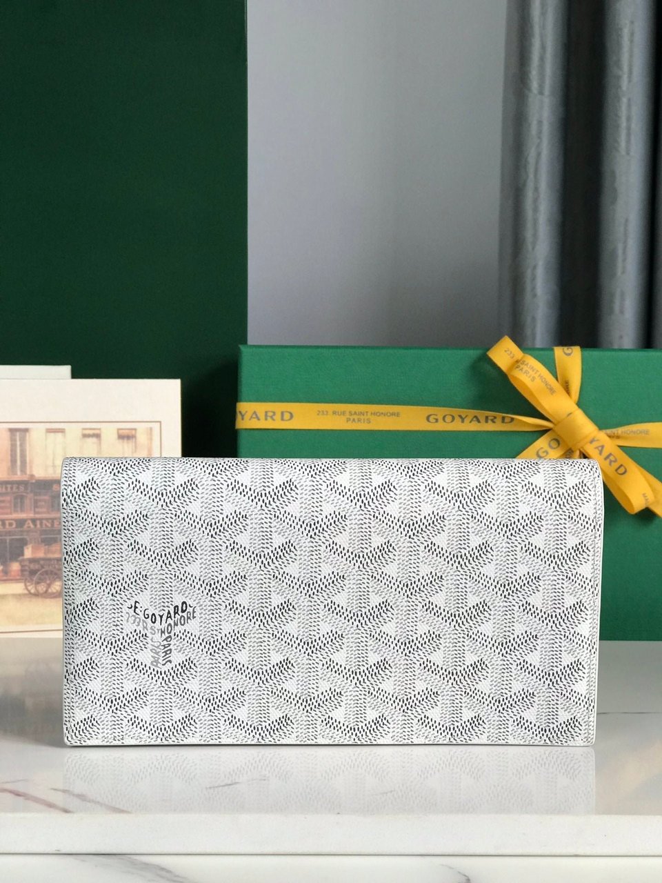 Goyard Richelieu Wallet 19 Cm White Goyardine Canvas view 8