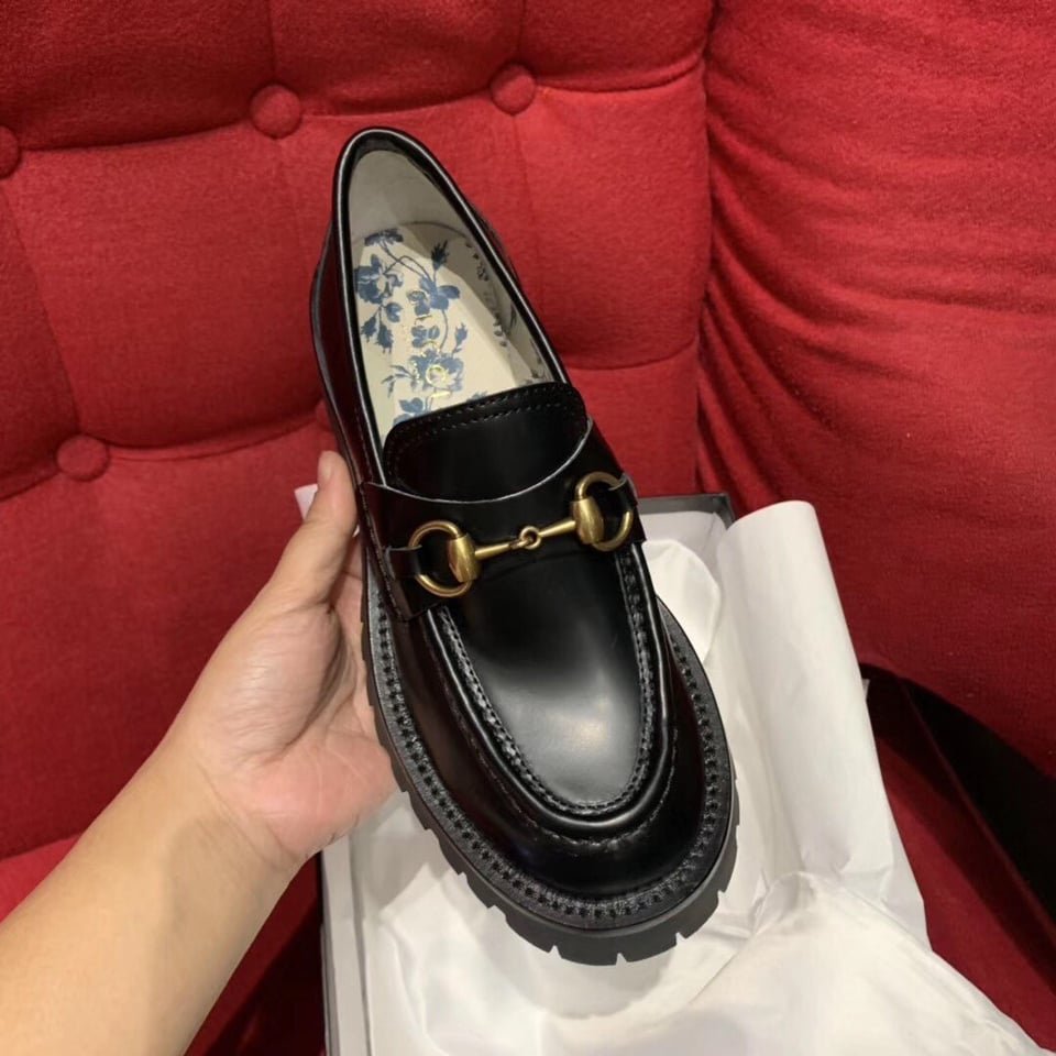 Gucci Women?S Leather Loafers Horsebit Black view 3
