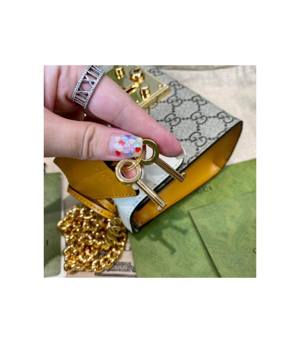 Gucci Padlock Small GG Shoulder Bag White view 17
