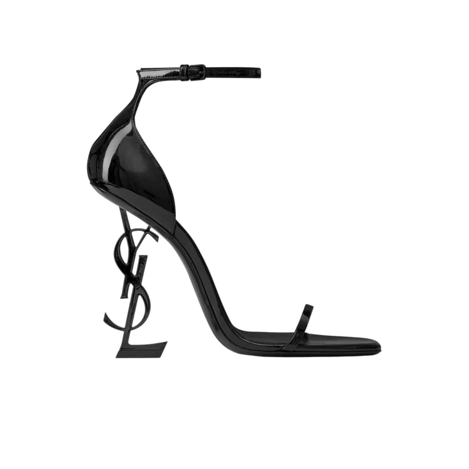Saint Laurent Opyum Sandals In All Black 5576620Npvv1000 view 2