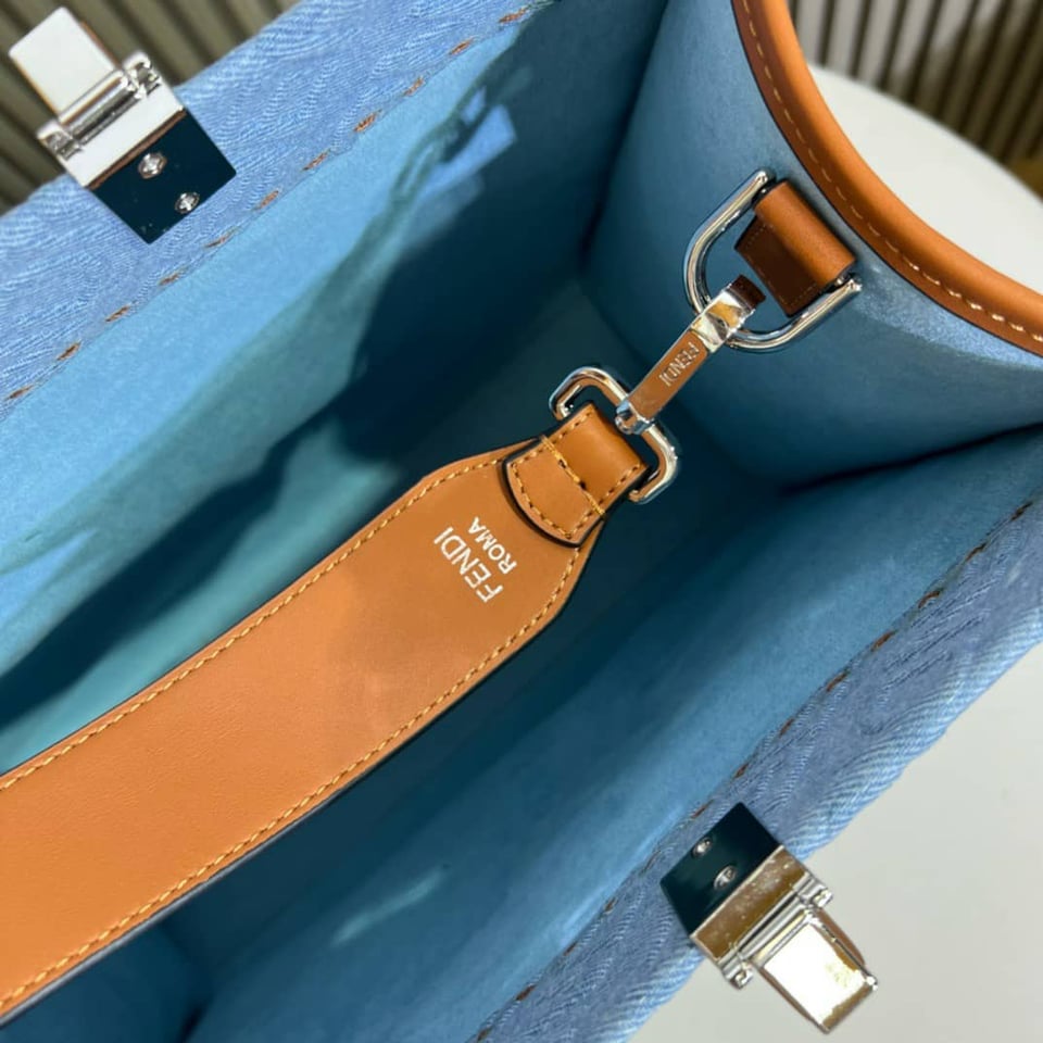 Fendi Sunshine Medium Denim Light Blue 35Cm view 6