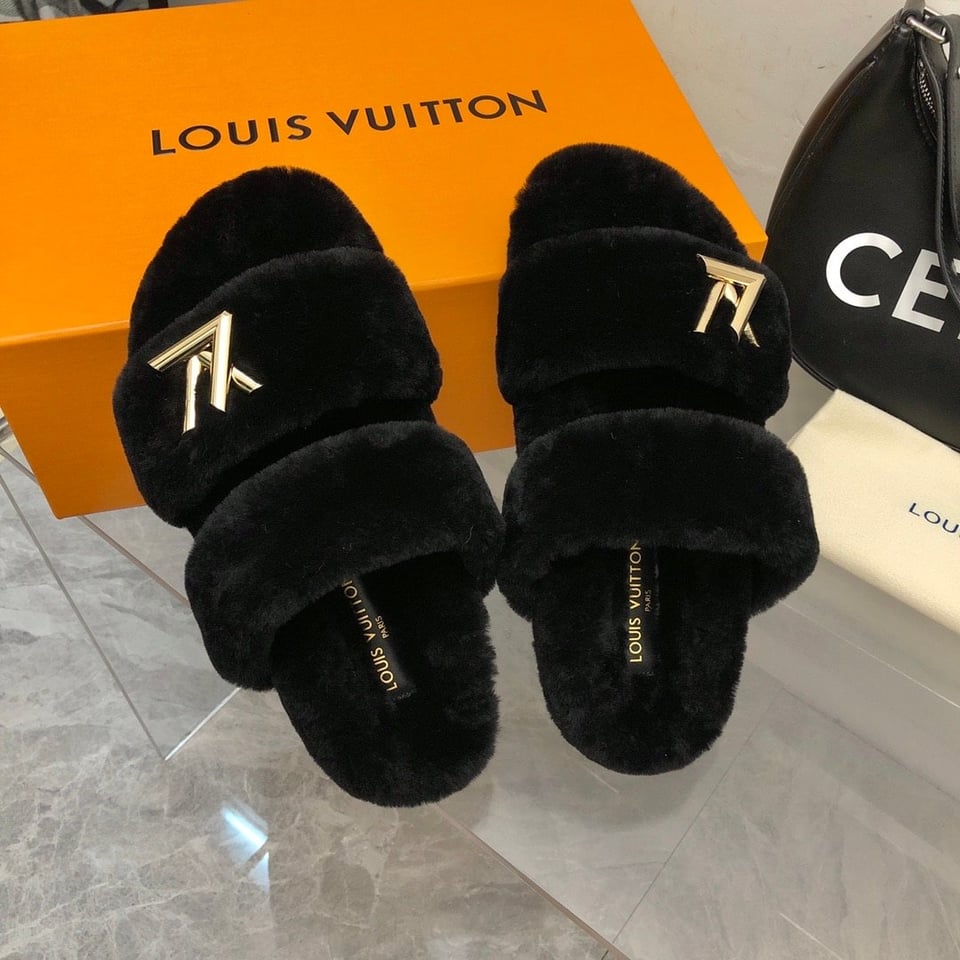 Louis Vuitton Lv Sunset Comfort Flat Mule Black view 4
