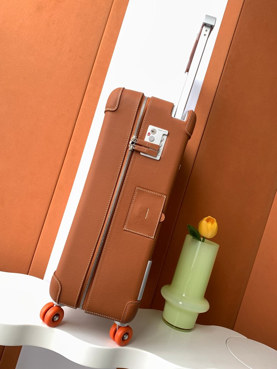 Hermes Brown Leather Vintage Suitcase 55cm view 8