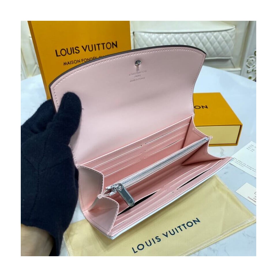 Louis Vuitton Iris Wallet in Pink Gradient Mahina Perforated Leather view 8