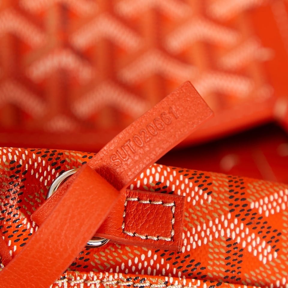 Goyard Saint Louis Gm 40 Orange Canvas Chevroches Calfskin view 10