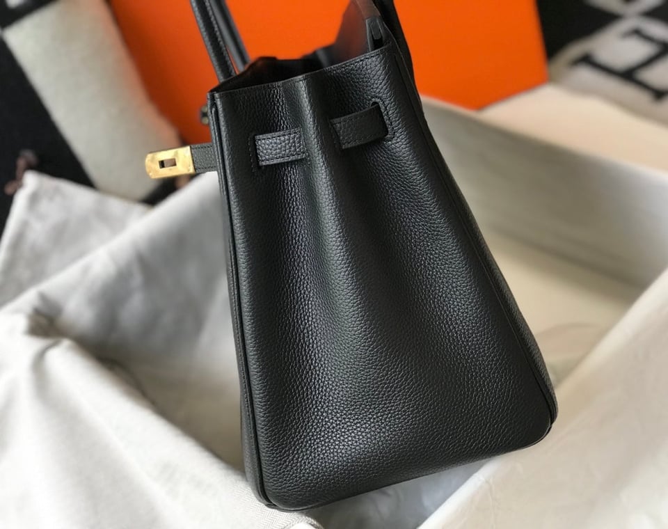 Hermes Birkin 30Cm Black Togo Leather Gold Hardware view 3