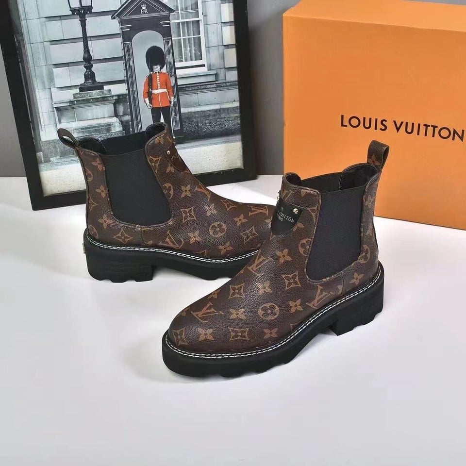 Louis Vuitton Lv Beaubourg Ankle Boots Cacao Brown 1A8Qcl view 7