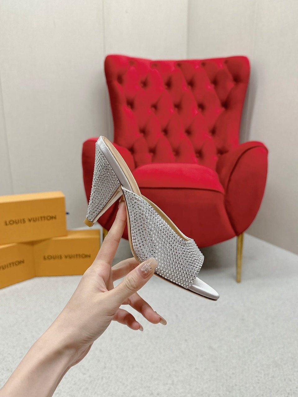 Louis Vuitton Super Mule Silver 1Acj47 view 8
