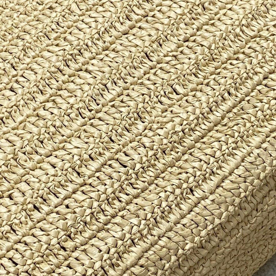 Saint Laurent Rive Gauche Supple Tote Bag In Raffia Crochet 38Cm view 6