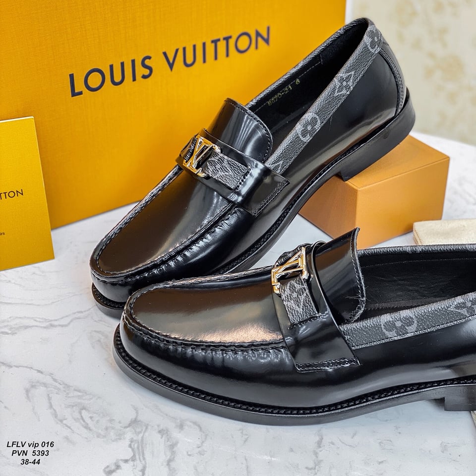 Louis Vuitton LV Monte Carlo Mocassin Monogram Canvas Black Loafers for Men view 8