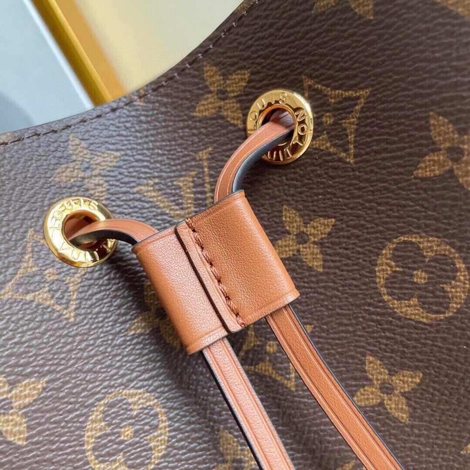 Louis Vuitton Luxury Monogram Canvas And Leather Handbag Neonoe Caramel view 9