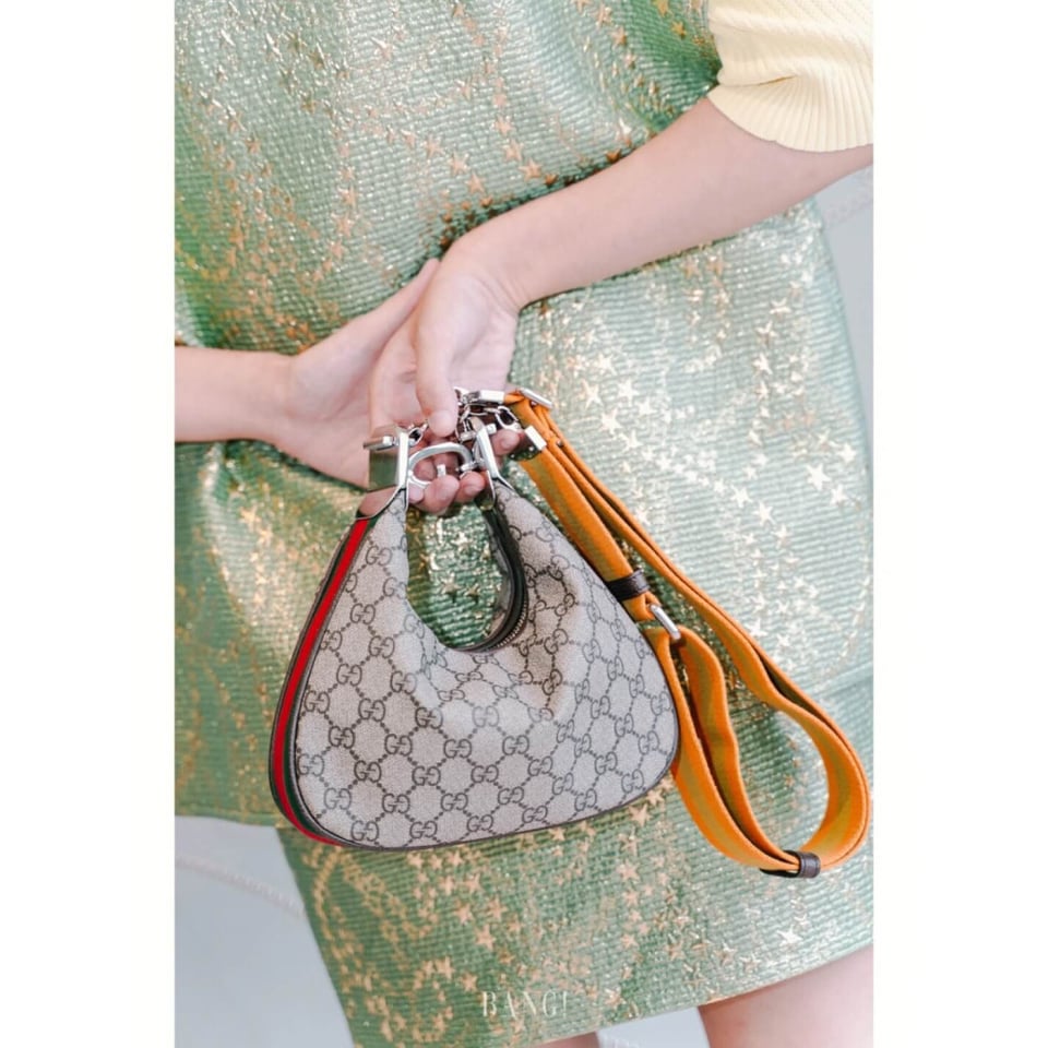 Gucci GG Supreme Attache Small Shoulder Bag Coffee view 5