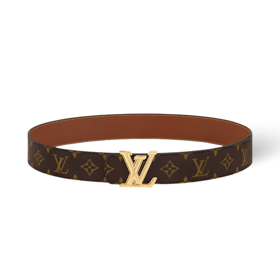Louis Vuitton LV Gold Hardware Dimension 40mm Reversible Men Belt M8845S view 2