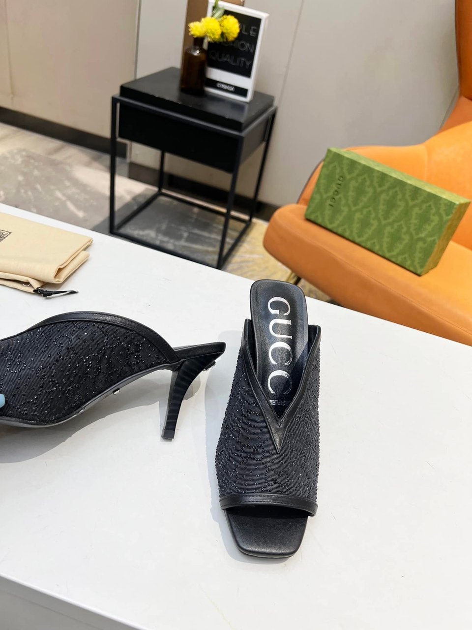 Gucci Black Gg Demi Embellished Black view 5