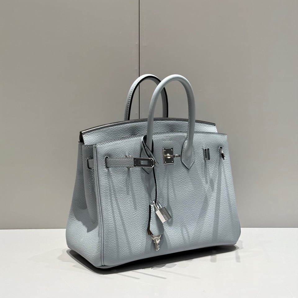 Hermes Birkin 25Cm Baby Blue Togo Leather Silver Hardware 237514 view 2