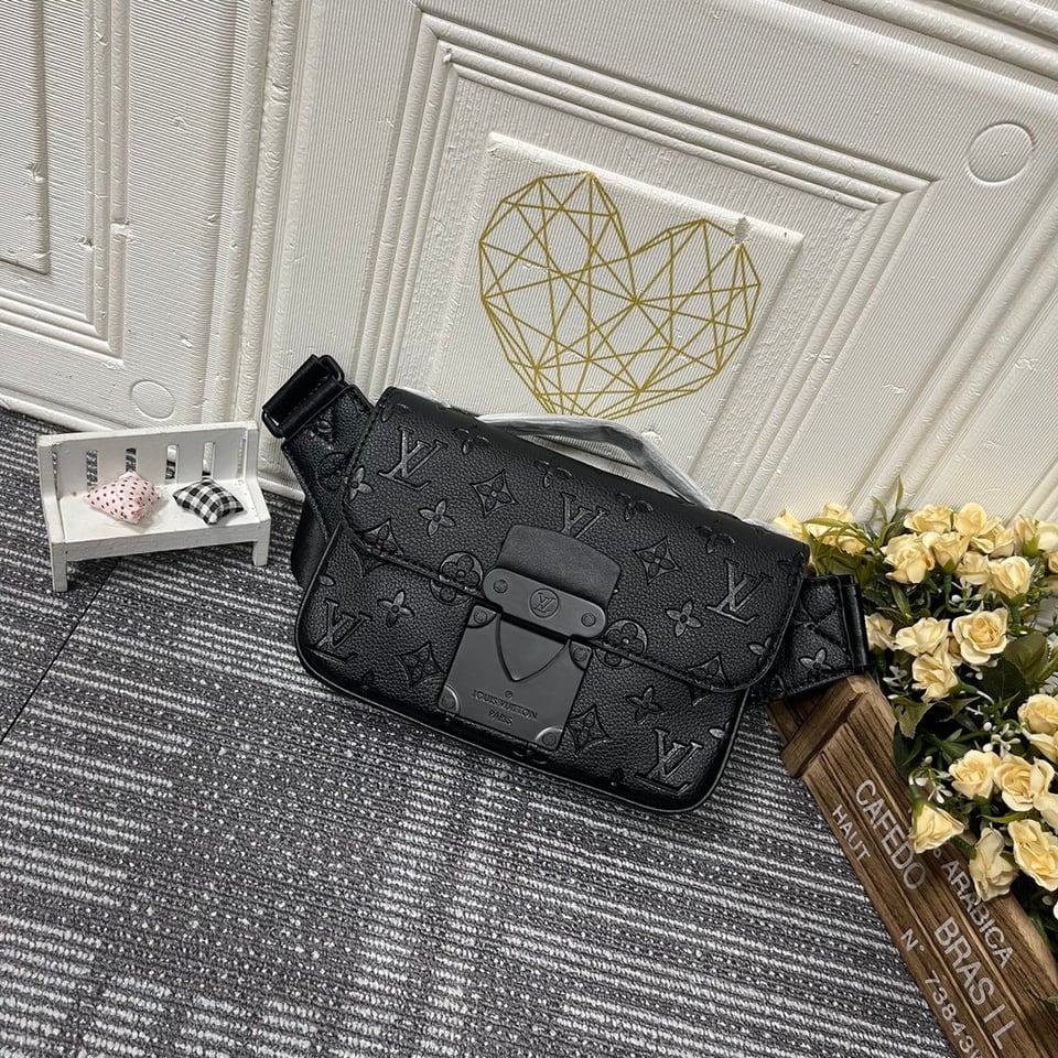Louis Vuitton S Lock Sling Monogram Black Bag 21Cm M58487 view 8