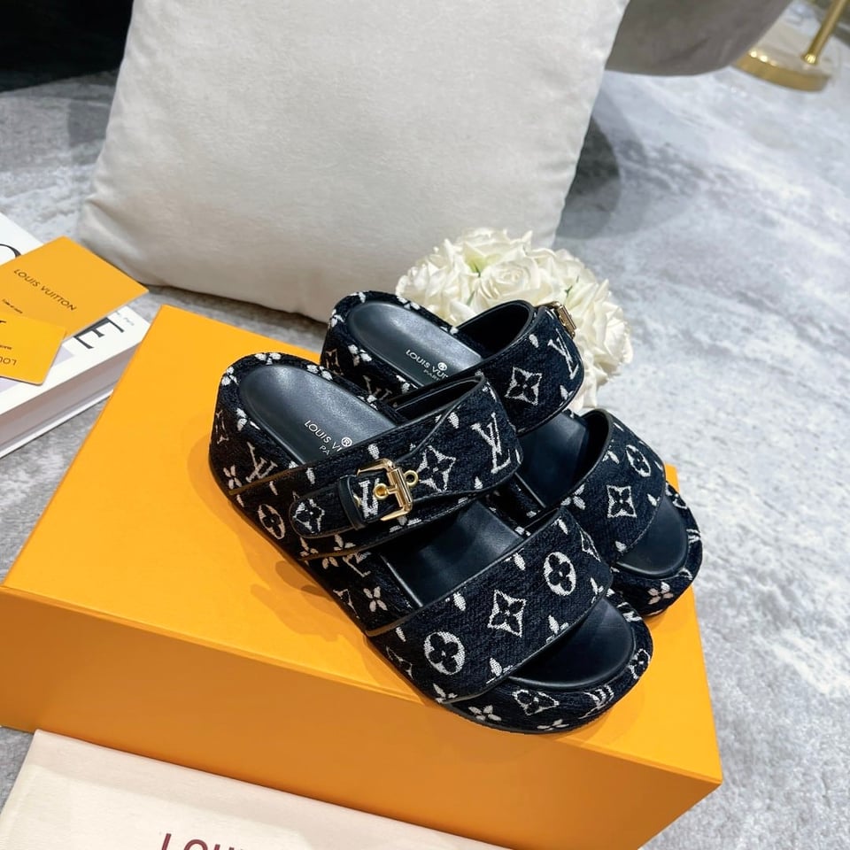 Louis Vuitton Mule Jumbo Flatform Black 1A94Uw view 5