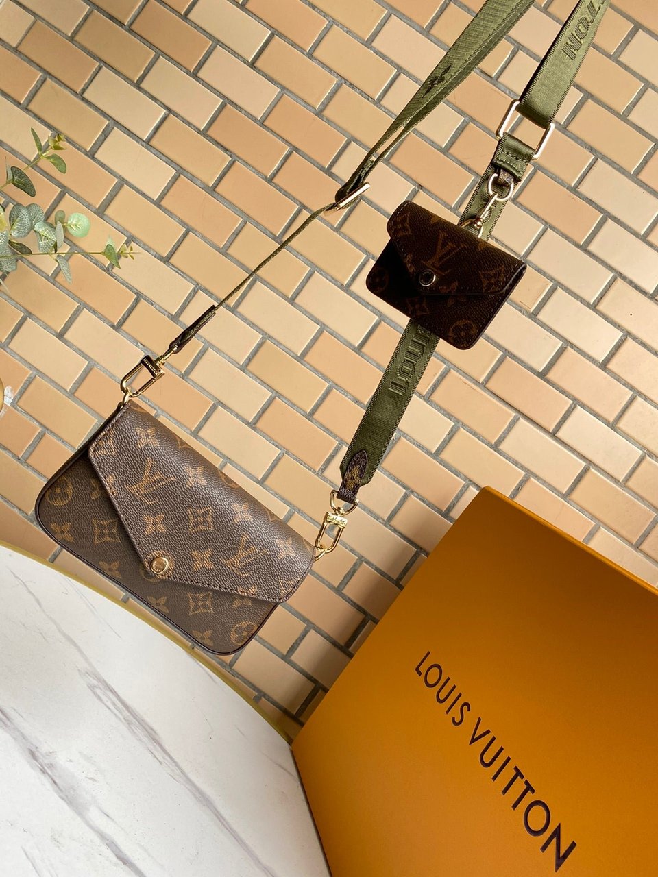 Louis Vuitton F Licie Strap Go 17Cm Green view 12